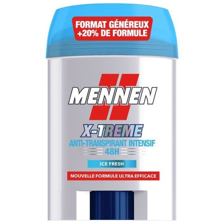 MENNEN X-Treme Anti transpirant homme 48H - Stick large sans alcool -