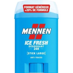 MENNEN Ice Fresh Déodorant homme 24H - Stick large sans alcool anti traces - 60 ml x6