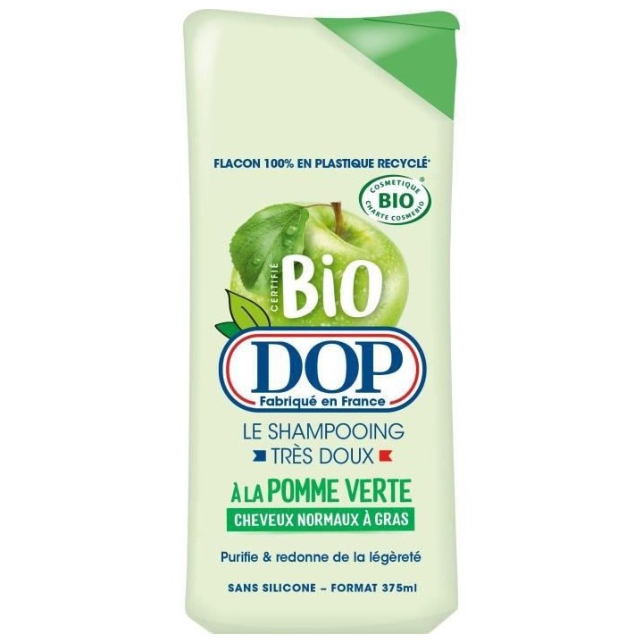 Shampooing Dop Cheveux gras Tres doux Pomme Verte Bio 375 ml x12