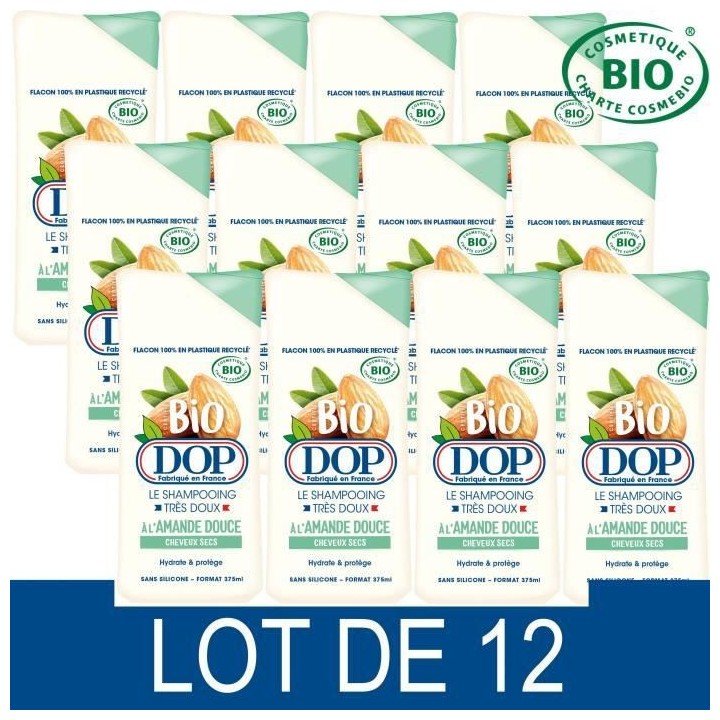 Shampooing Dop Classic Tres Douce Amande douce Bio 400 ml x12