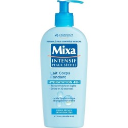 MIXA Intensif Lait corps fondant hydratation 48h - Peaux seches - 250 ml x6