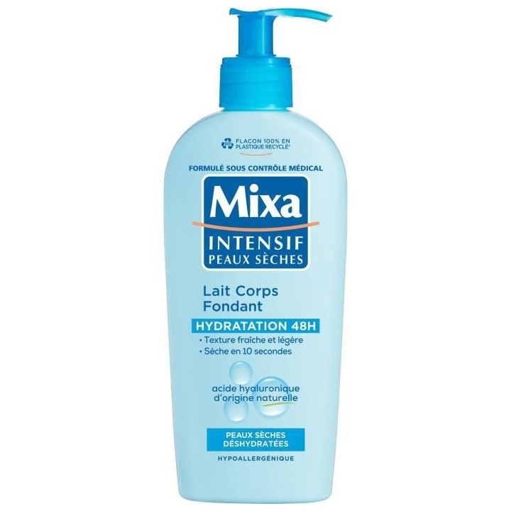 MIXA Intensif Lait corps fondant hydratation 48h - Peaux seches - 250