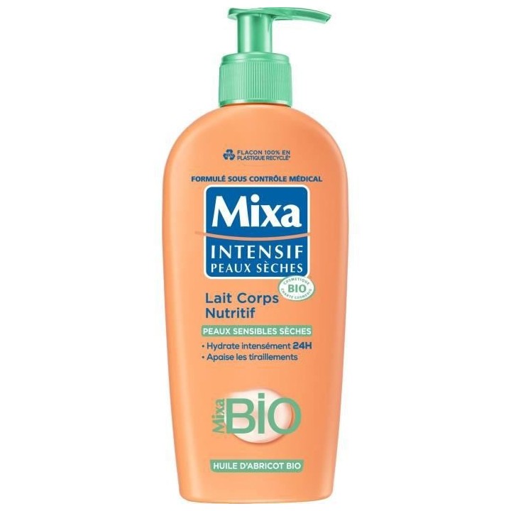 Lait Corps nutritif - MIXA Intensif - Peaux seches - Bio - 250 ml x6