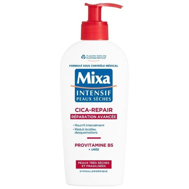 MIXA Intensif Lait corps réparateur cica Peaux seches - 250 ml x6