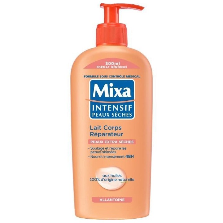 MIXA Intensif Lait corps réparateur Peaux seches - 300 ml x6