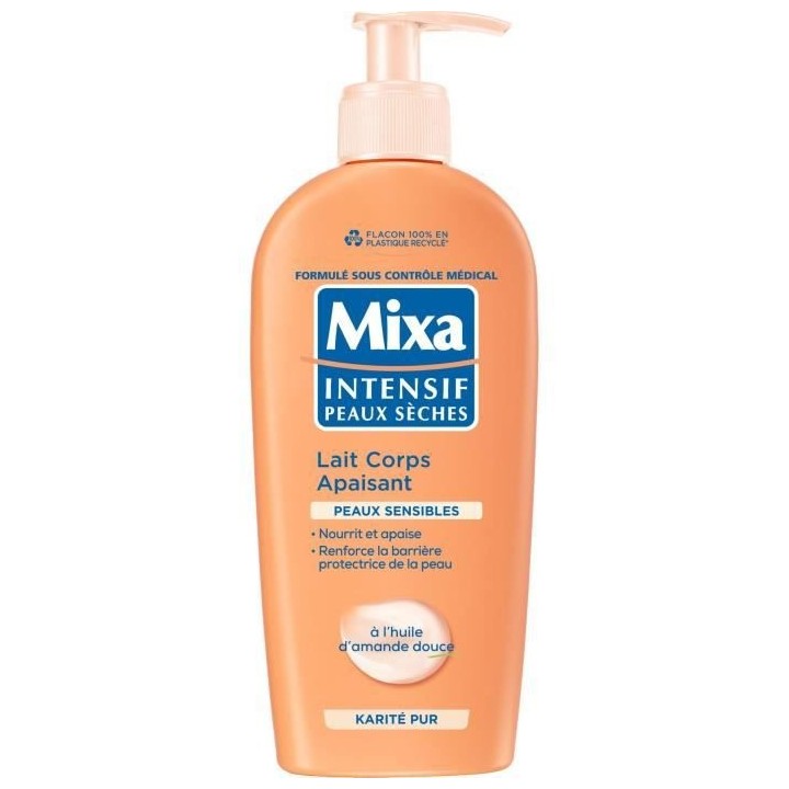 Lait corps apaisant - MIXA - Intensif - Peaux seches - 250 ml x6