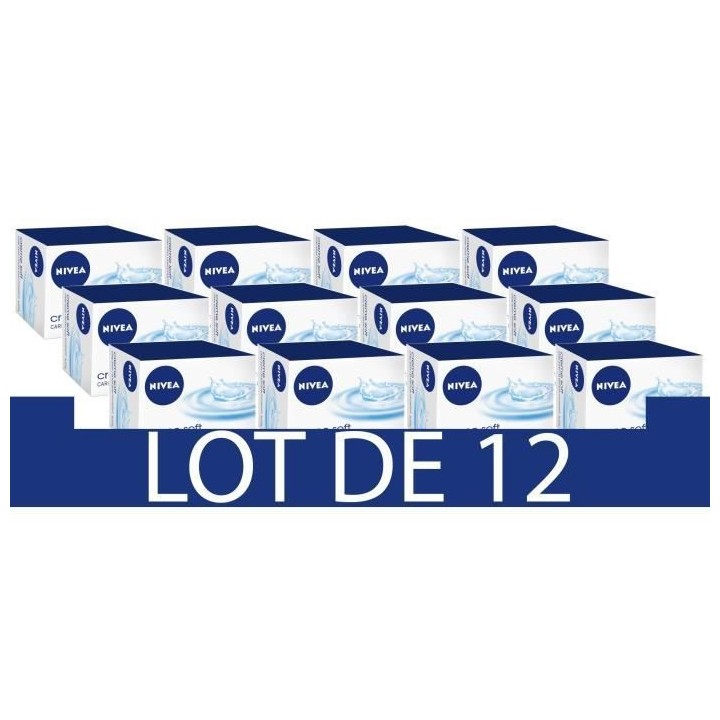 NIVEA Savon Creme Soft - 100 g - Lot de 12