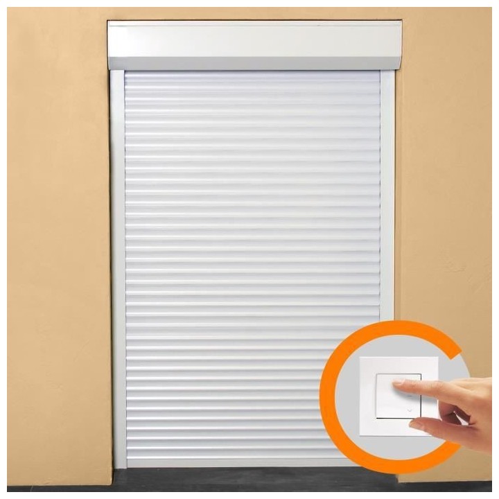 Volet roulant H220 cm x L120 cm PVC recoupable en largeur et hauteur -