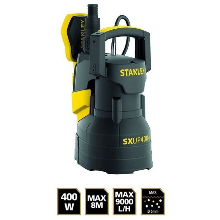 STANLEY - Pompe vide cave eau claire 400 W - Plastique