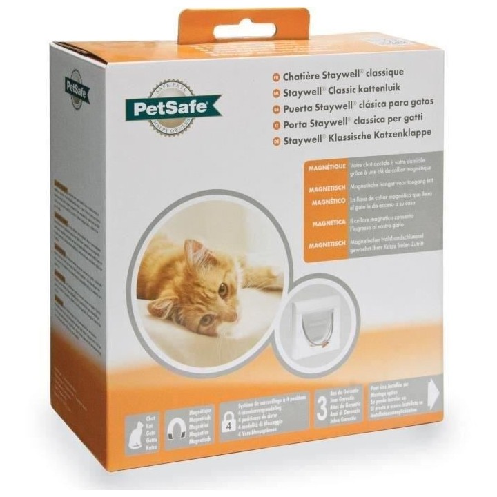 PetSafe - Chatiere Magnétique pour Chat Classique Staywell - Verrouil