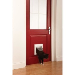 PetSafe - Chatiere Magnétique pour Chat Classique Staywell - Verrouillage 4 positions avec Tunnel d'extension Fixe, Résistante