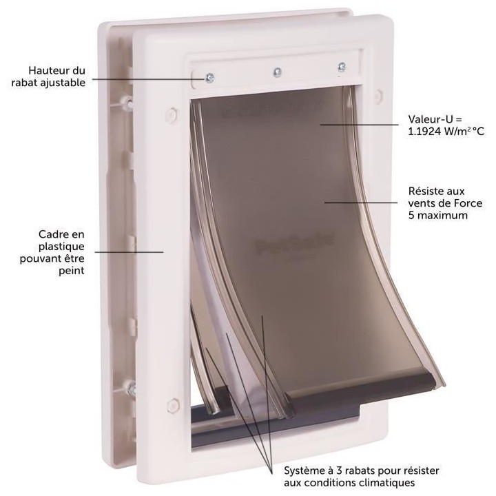 PetSafe - Porte pour Animaux Conditions Climatiques Extremes - Tres Is
