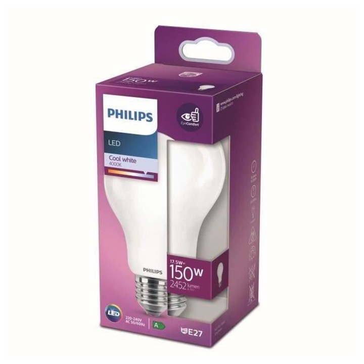 Ampoule LED PHILIPS Non dimmable - E27 - 150W - Blanc Froid
