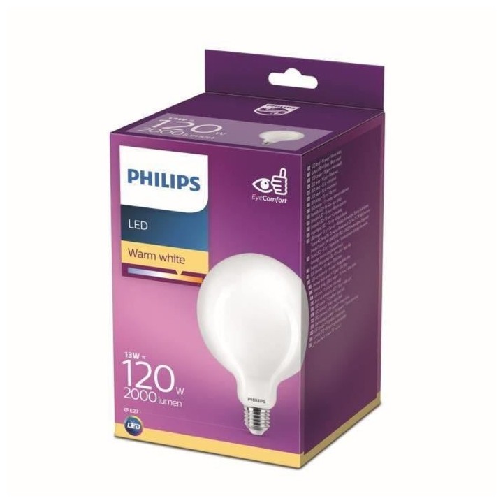 Ampoule LED PHILIPS Non dimmable - E27 - 120W - Blanc Chaud