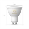 PHILIPS Hue White Ambiance - Ampoule LED connectée GU10 - Compatible Bluetooth