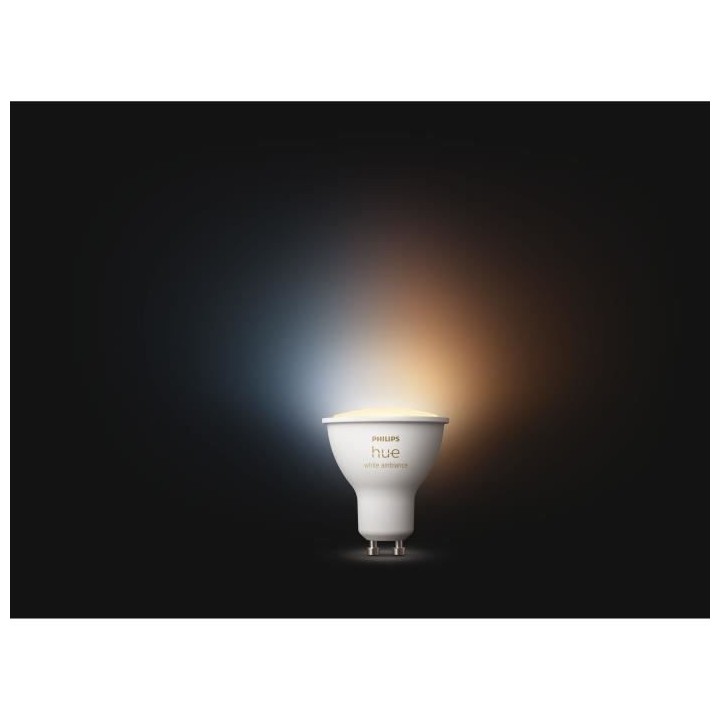 PHILIPS Hue White Ambiance - Ampoule LED connectée GU10 - Compatible