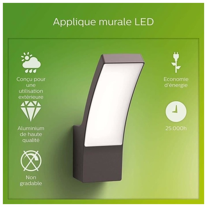 PHILIPS Applique murale SPLAY - 12W - Anthracite