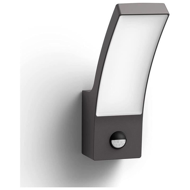 PHILIPS Applique murale SPLAY - 12W - Détection infrarouge - Anthraci