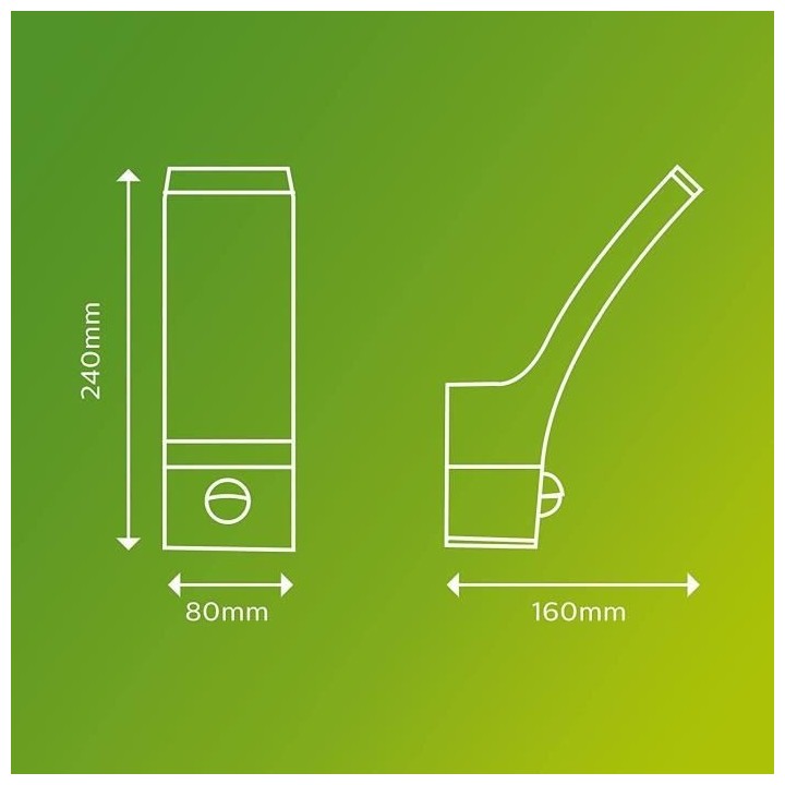 PHILIPS Applique murale SPLAY - 12W - Détection infrarouge - Anthraci