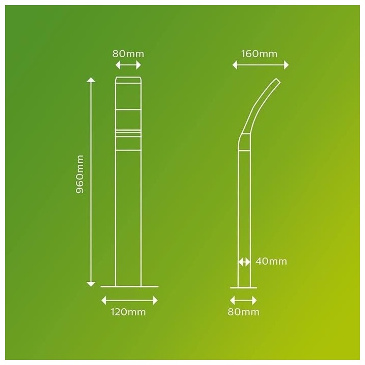 PHILIPS Potelet SPLAY - 12W - Anthracite