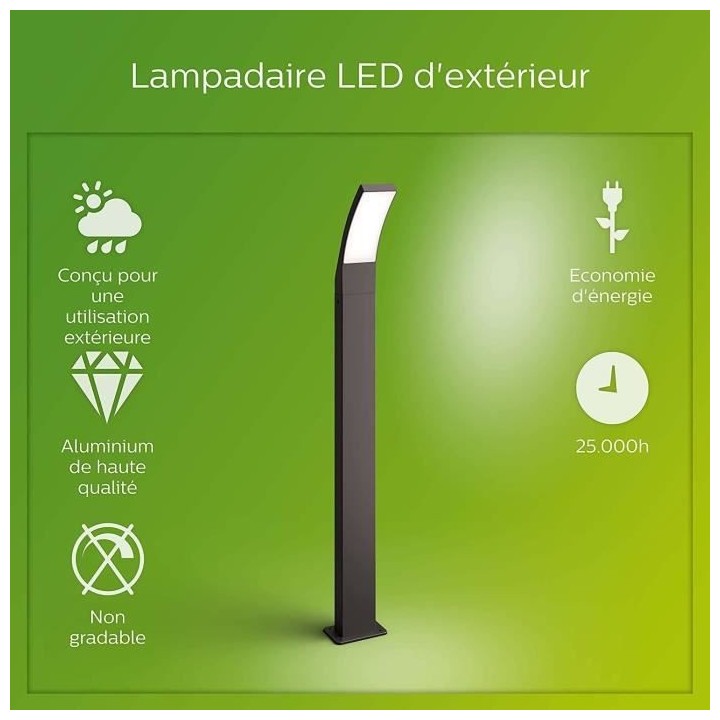 PHILIPS Borne SPLAY - 12W - Anthracite