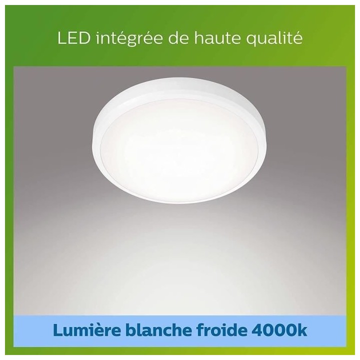 PHILIPS Plafonnier DORIS - 6W - 4000 Kelvin - IP54 - Blanc