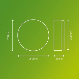 PHILIPS Plafonnier LED SUPERSLIM - 15W - 4000 Kelvin - IP54 - Blanc