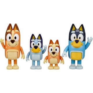 4 figurines de la famille de Bluey au complet - MOOSE TOYS - A partir