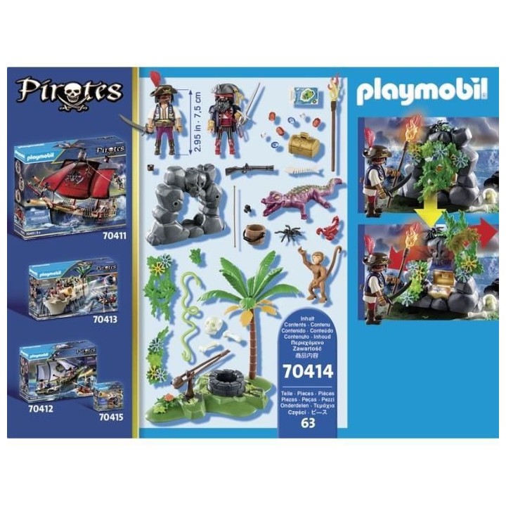 PLAYMOBIL 70414 - Les Pirates - Repaire du trésor des pirates