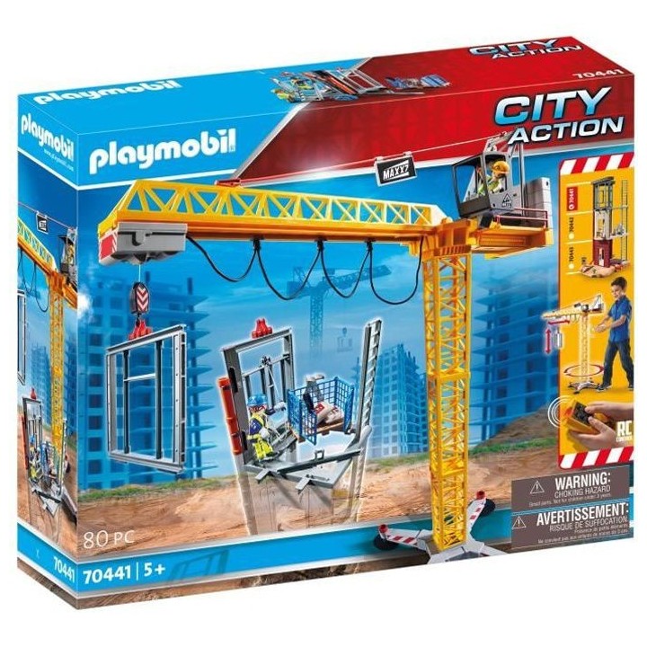 PLAYMOBIL - 70441 - Grue radio-commandée