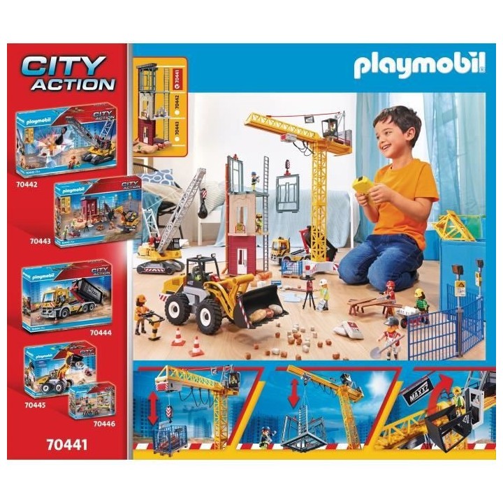 PLAYMOBIL - 70441 - Grue radio-commandée