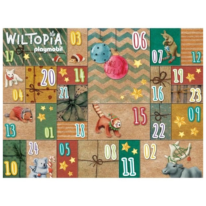 PLAYMOBIL - 71006 - Wiltopia - Calendrier de l'Avent Tour du Monde Ani