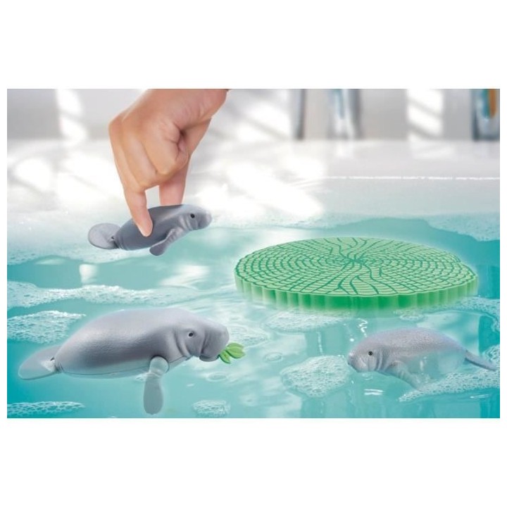 PLAYMOBIL - 71010 - Wiltopia - Pirogue et lamantins - Plus de 80% de m