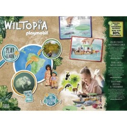 PLAYMOBIL - 71010 - Wiltopia - Pirogue et lamantins - Plus de 80% de matériaux recyclés ou biosourcés