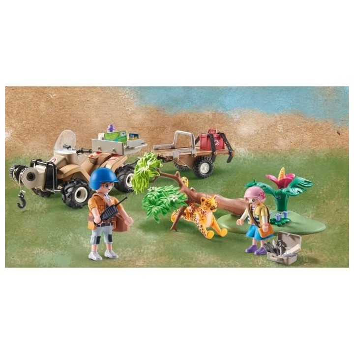PLAYMOBIL - 71011 - Wiltopia - Quad de secours pour animaux - Plus de