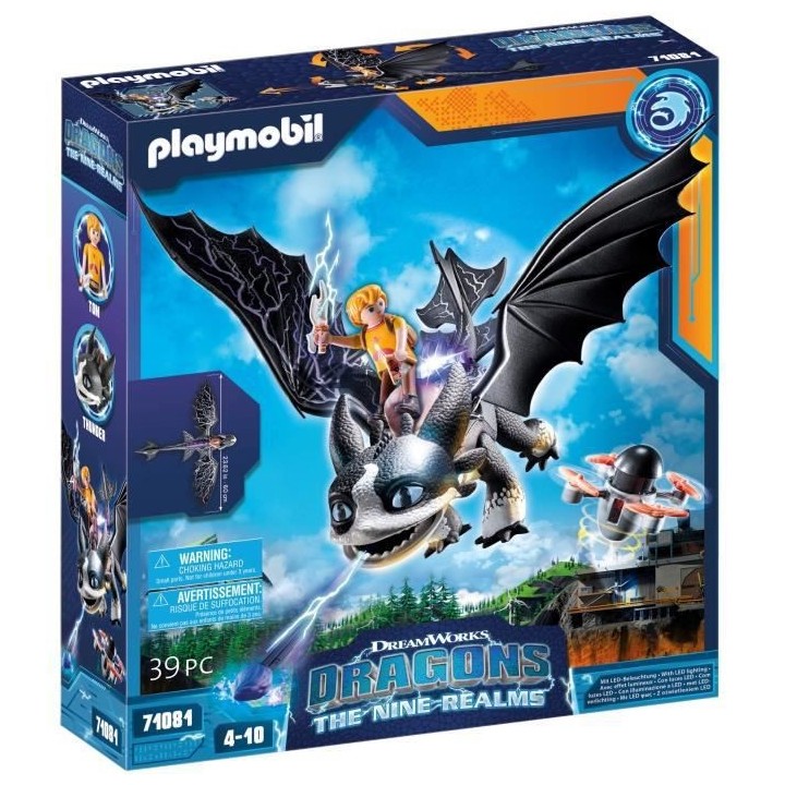 PLAYMOBIL - 71081 - Dragons Nine Realms: Thunder & Tom