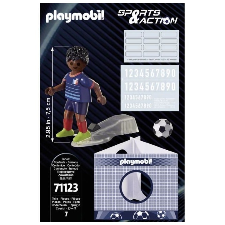 PLAYMOBIL - 71123 - Joueur de football Français