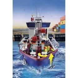 PLAYMOBIL - 70769 - Grand cargo avec bateau de douaniers