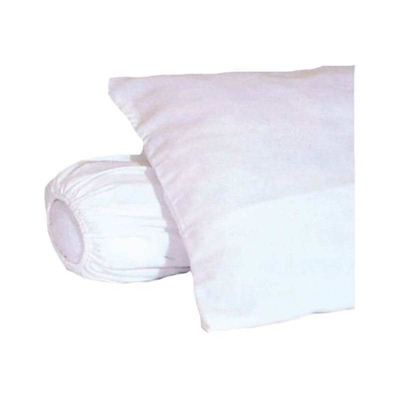 Sous-taie d'oreiller molleton 100% coton gratté 60x60 cm blanc