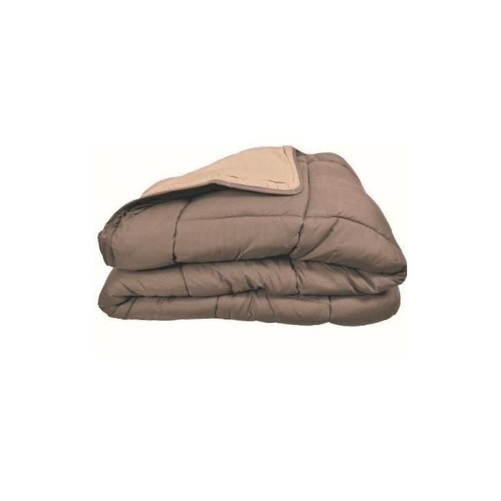 CALGARY Couette chaude Microfibre 400g/m² Taupe & Lin 140x200cm