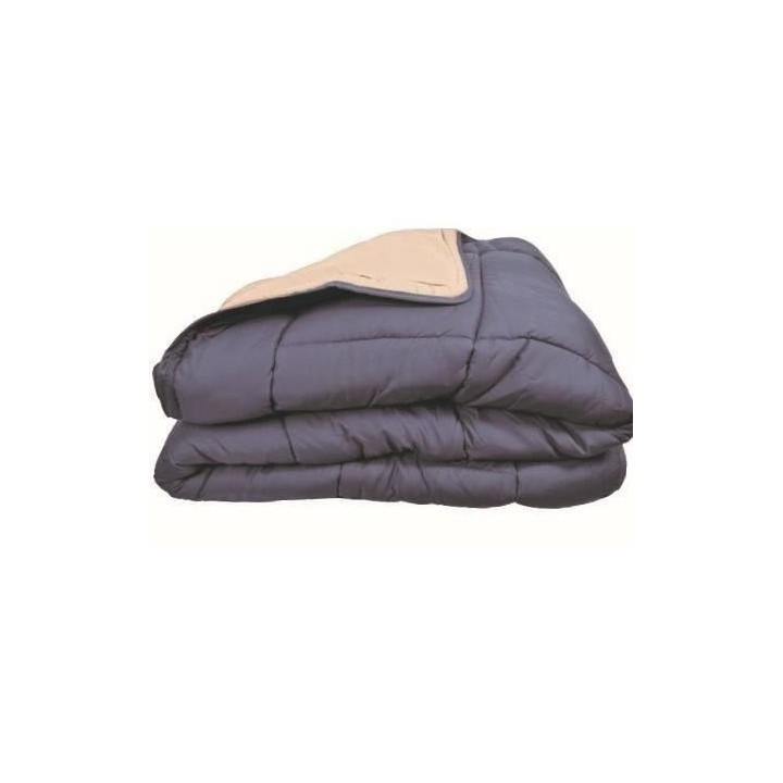 Couette Microfibre 400g/m² CALGARY Petrole & Mastic 140x200cm