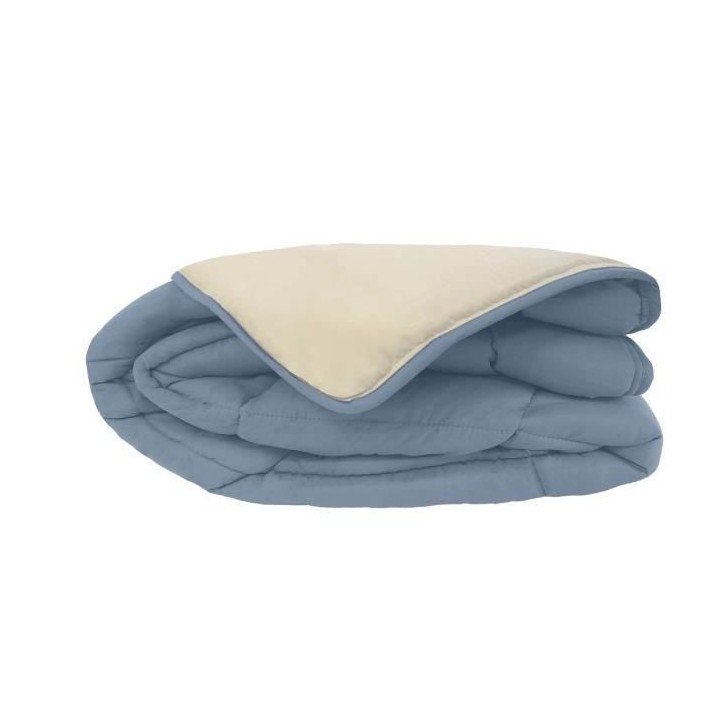 Couette Microfibre 400g/m² CALGARY Petrole & Mastic 140x200cm