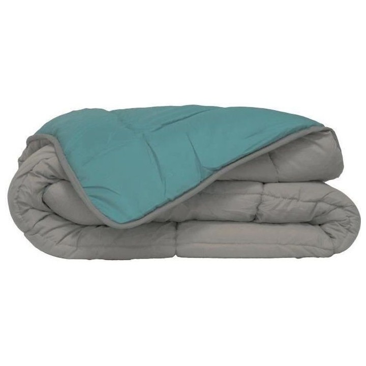 POYET MOTTE Couette Microfibre 400g/m² CALGARY - 200 x 200 cm - Gris