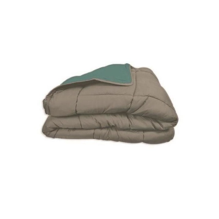 POYET MOTTE Couette Microfibre 400g/m² CALGARY - 200 x 200 cm - Gris