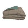 POYET MOTTE Couette Microfibre 400g/m² CALGARY - 200 x 200 cm - Gris galet et Vert lac