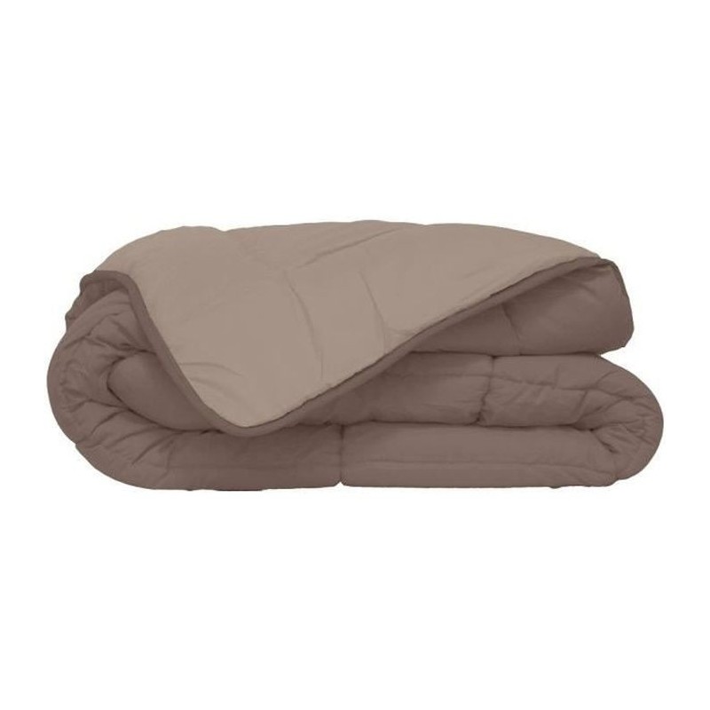 HUDSON Couette légere Microfibre 200g/m² 140x200cm Taupe & Lin