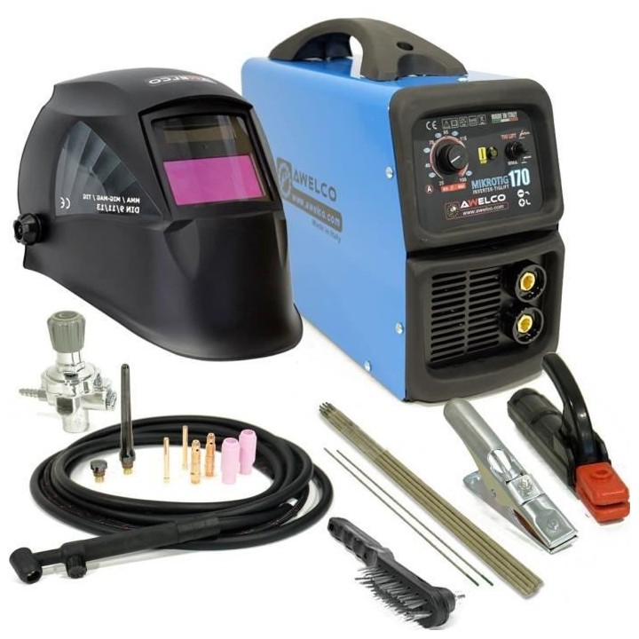 AWELCO Poste a souder Inverter MMA / TIG avec cagoule de soudure