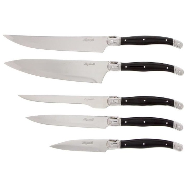 Laguiole Coffret 5 couteaux de cuisine - Acier inoxydable