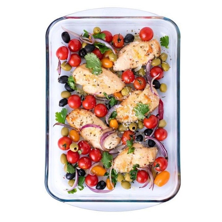 Plat rectangulaire en verre Pyrex 350 mm