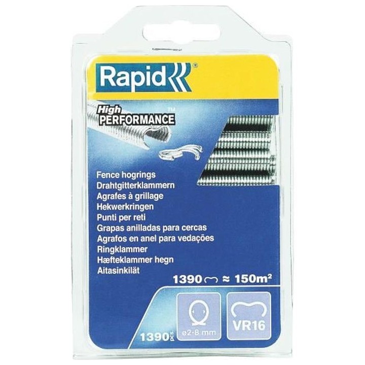 Agrafes a grillage VR16 Rapid Agraf galvas 1390 ag